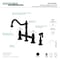 Kingston Brass KS3270PXBS Restoration 8" Bridge Kitchen Faucet W/ Sprayer, Matte Black KS3270PXBS - alternate 3